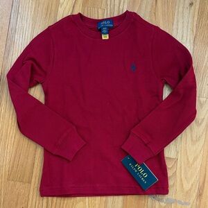 Polo by Ralph Lauren Kids Burgundy Long Sleeve Tee